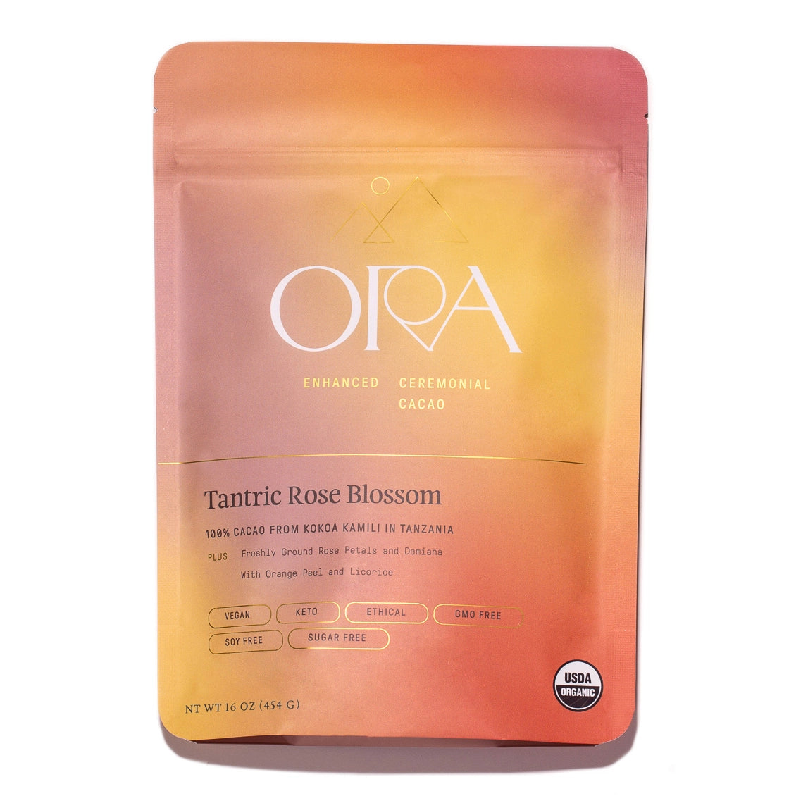 Tantric Cacao - Økologisk seremoniell kakao med rose og damiana 227 gram