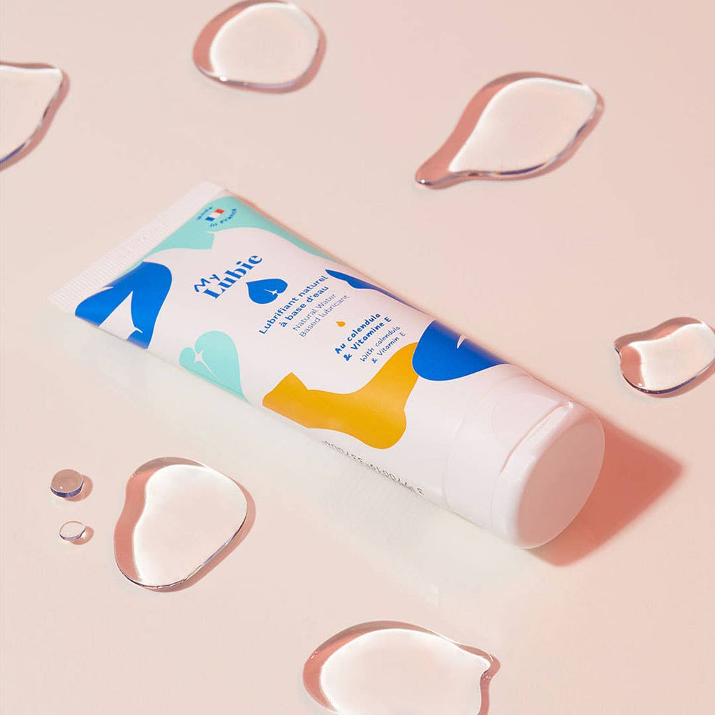 My Lubie vegansk vannbasert glidemiddel 75 ml – laget i Frankrike med 99 % naturlige ingredienser, pH-balansert og kompatibelt med kondomer og sexleketøy.