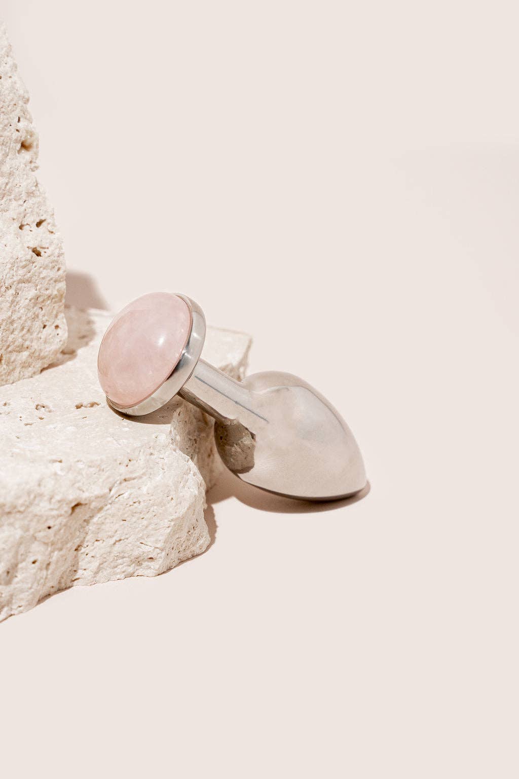 The Lana - Rosenkvarts Stainless Steel Butt Plug