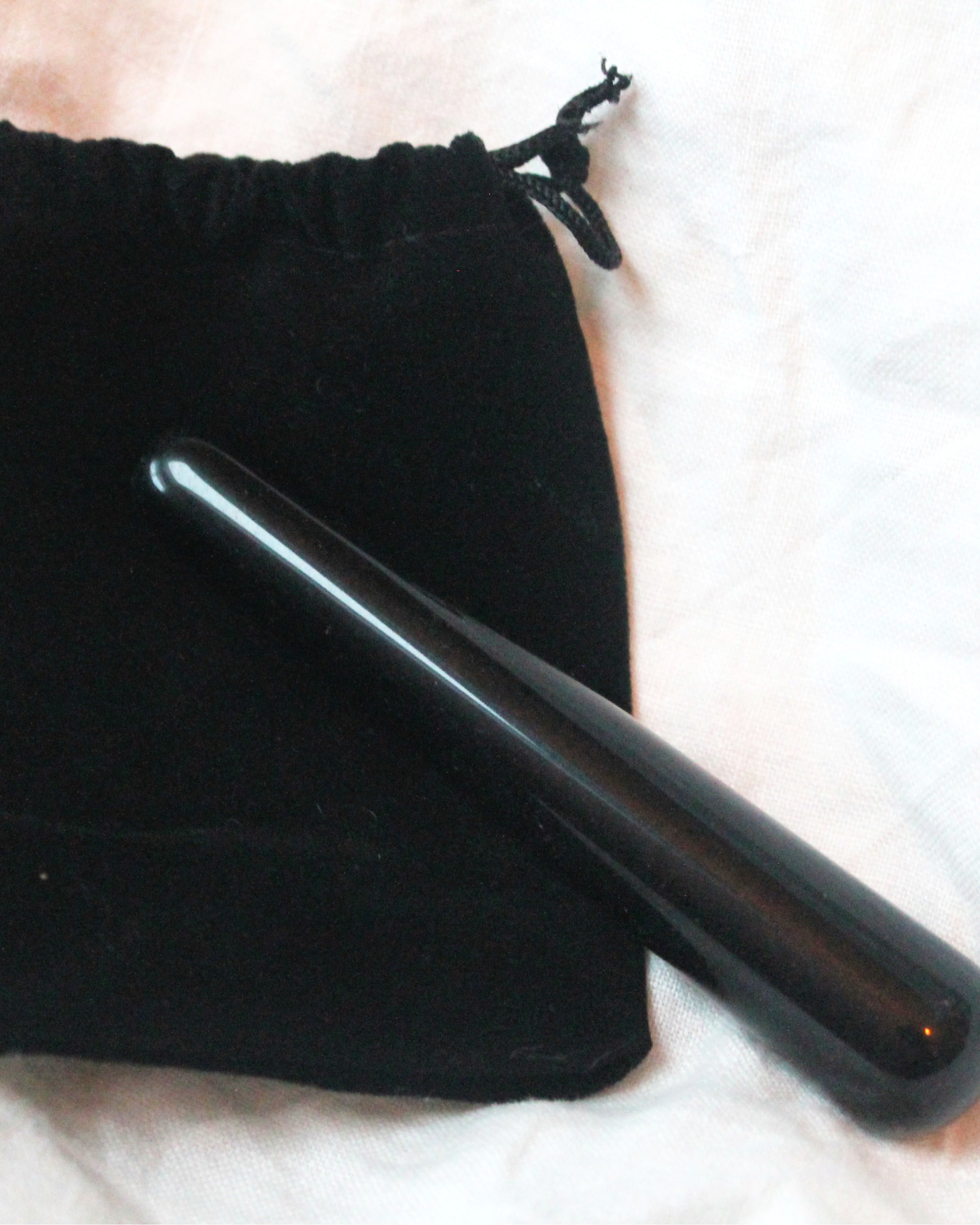 Love Stone Yoni Massasje Wand - Obsidian