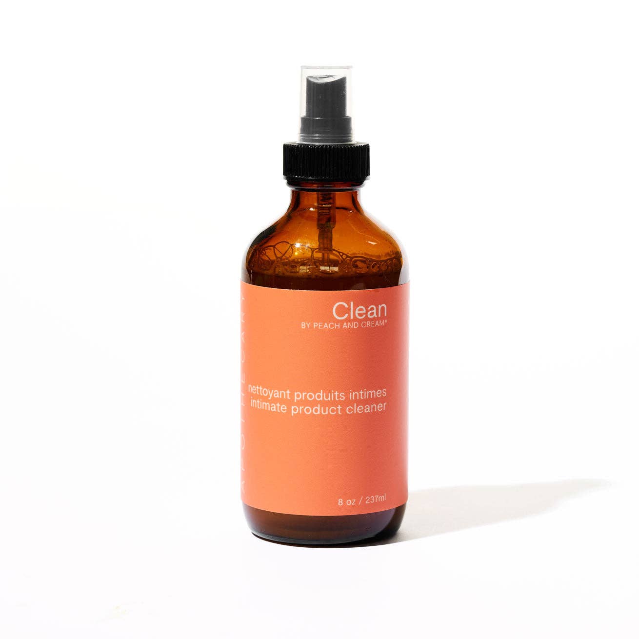 Clean intimrengjøring 118 ml – naturlig antibakteriell spray med jojobaolje og vegetabilsk glyserin, fri for alkohol og parfyme, skånsom på silikon, gummi, latex og glass.